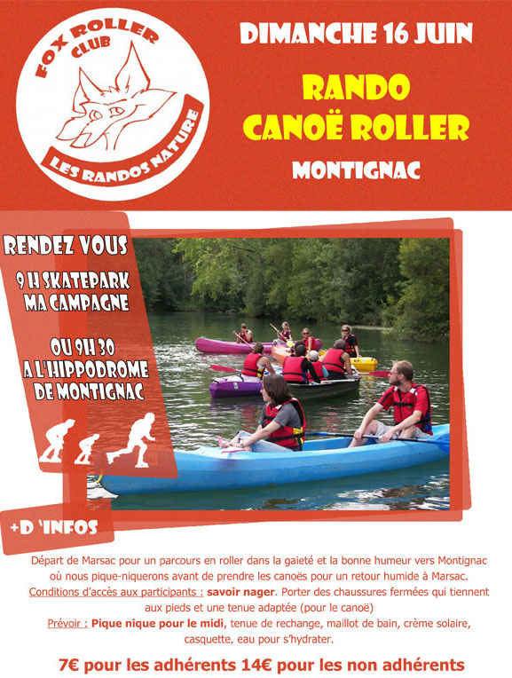 affiche rando canoe roller